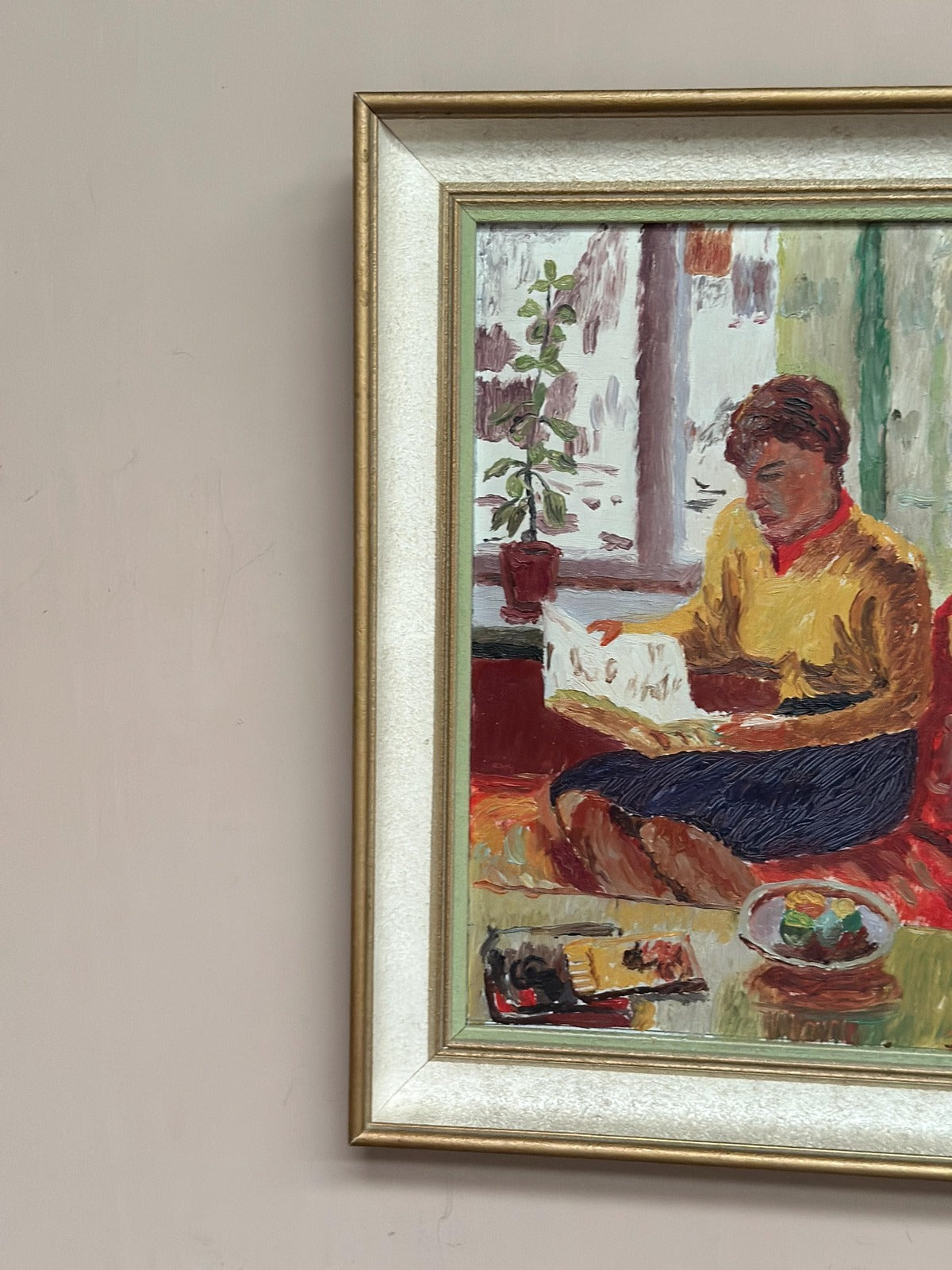 “Woman Reading Book” by Einar Emland (1916–1994)
