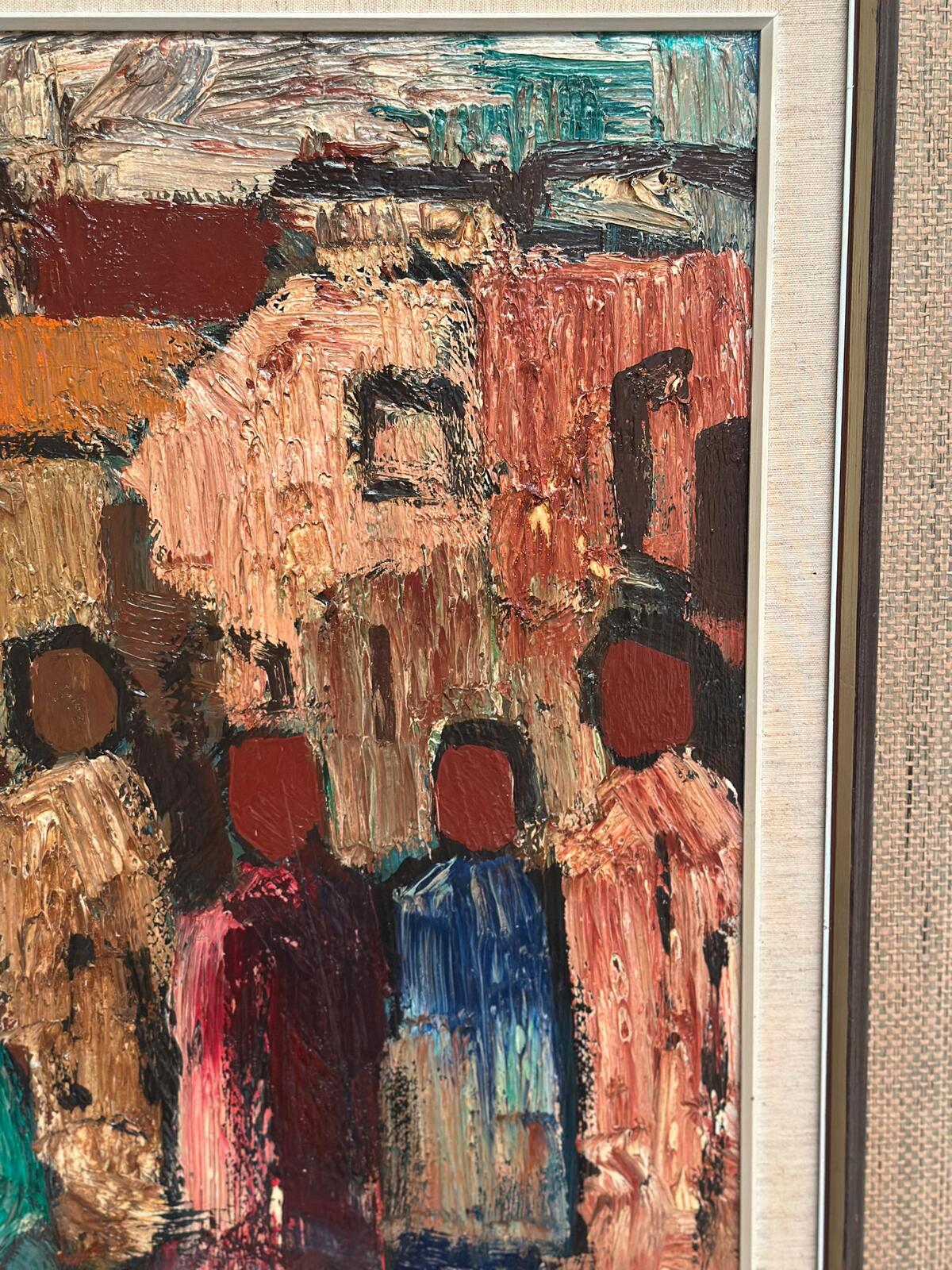 “Abstract Figures with Buildings” by Gösta Falck