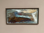 Original Swedish Oil on Canvas – “Abstract Composition”  – Vintage & Framed – 76 × 37 cm (29.9" × 14.6")