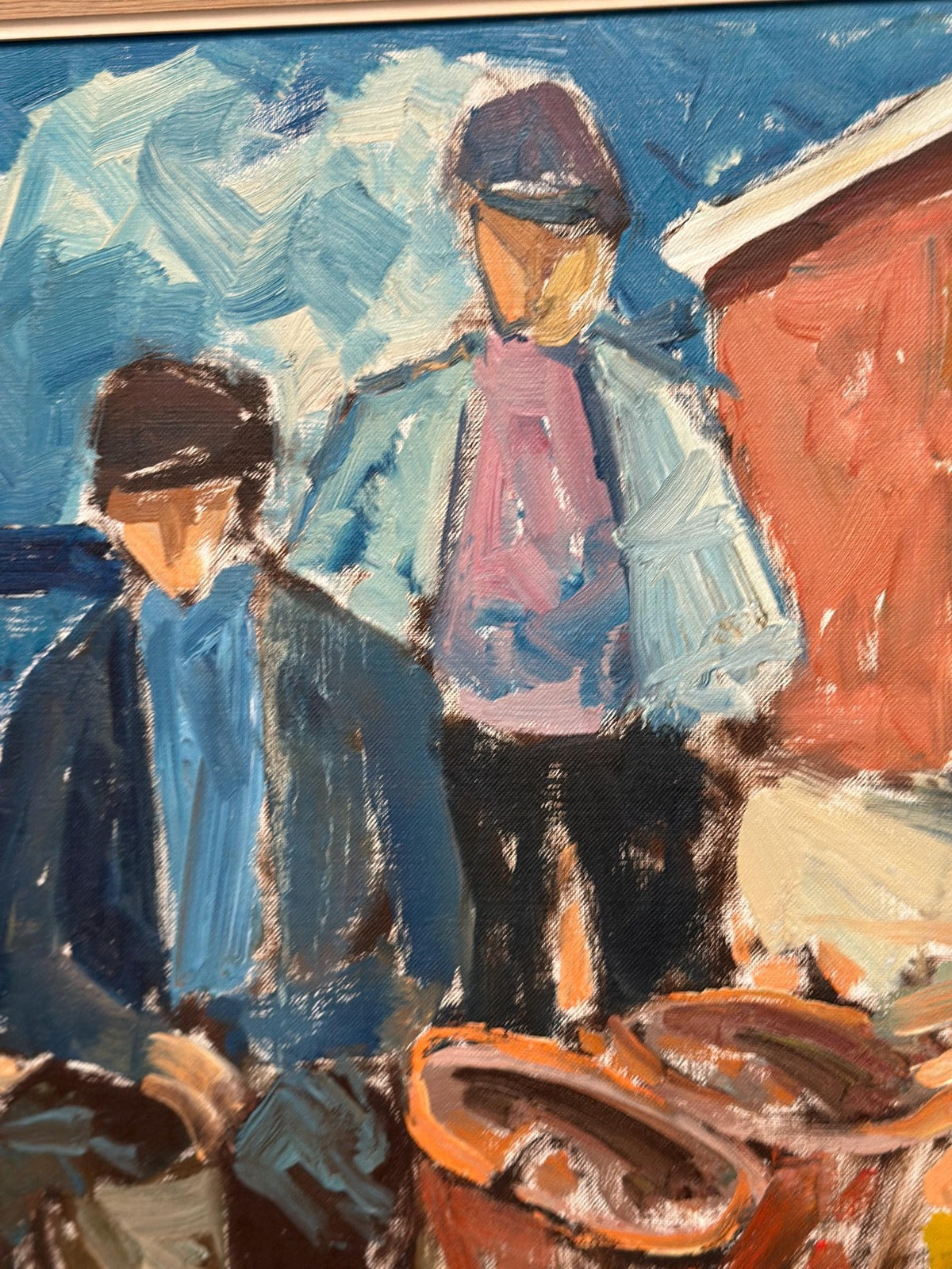 “Figures at the Fish Shed” by Svend Nielsen