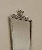 Pair of Mid Century Swedish Pewter Sconces with Mirror