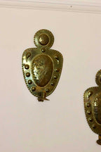 Baroque Style  Mid-Century Brass Swedish Sconces
