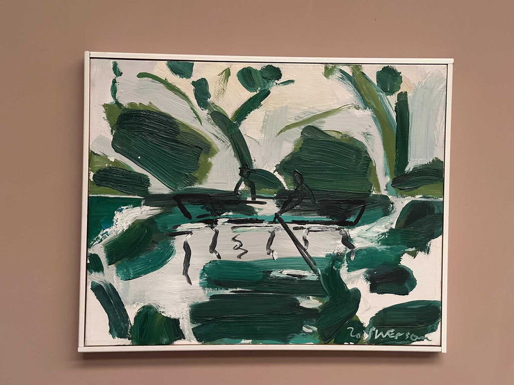 “Rowboats in a Green Landscape” by Bo Swenson