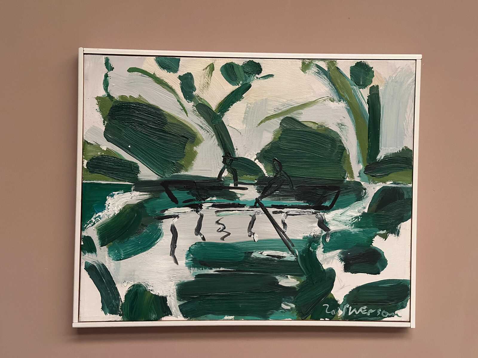 “Rowboats in a Green Landscape” by Bo Swenson