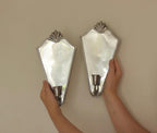 Pair Of Swedish Pewter Sconces By Ystad Tenn