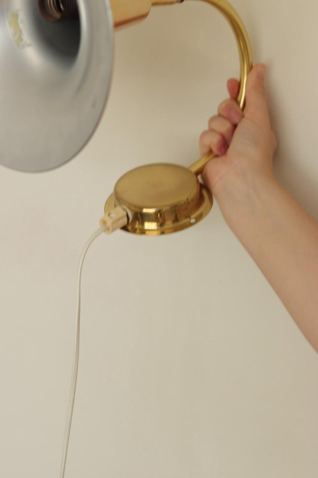 Danish 1960's Pair of Statement Trump Shape Lights in Brass, designed by Börje Claes for Norlett Elit.
