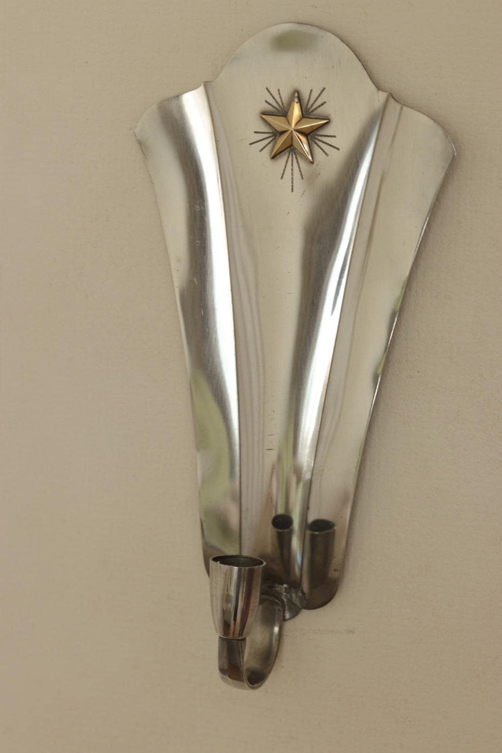 Pair Of Mid Century Swedish Pewter Sconces