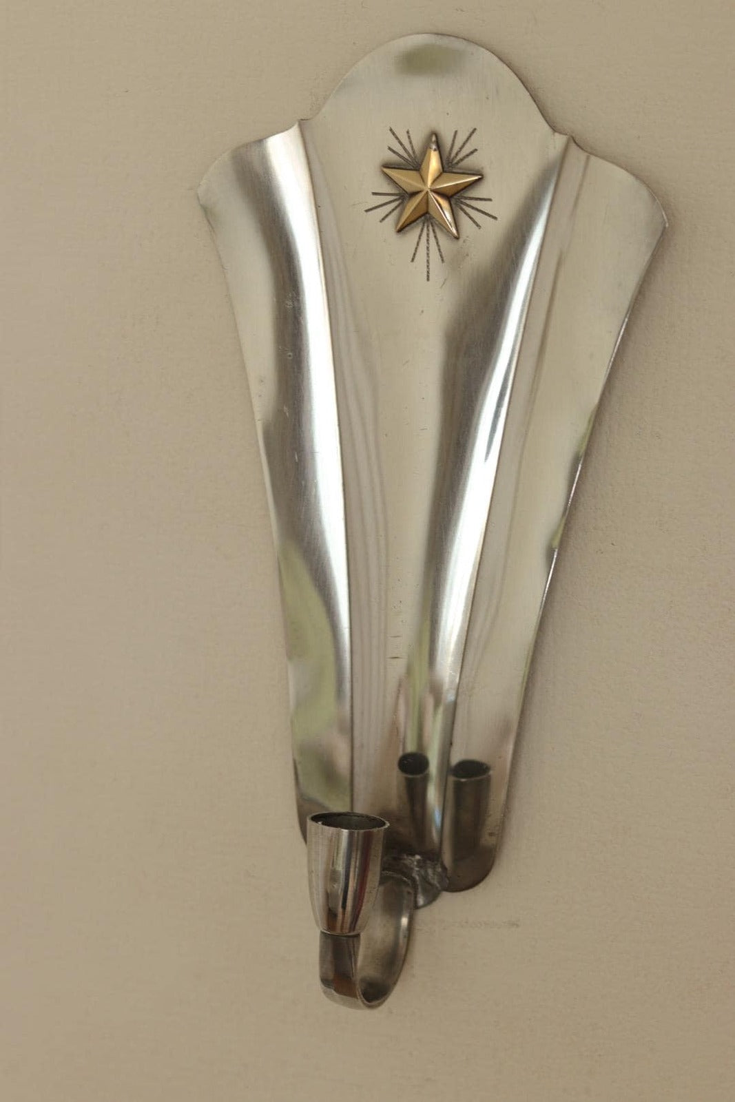 Pair Of Mid Century Swedish Pewter Sconces