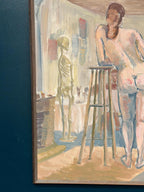 “Female Model in the Studio” by Olle C – Dated 1977