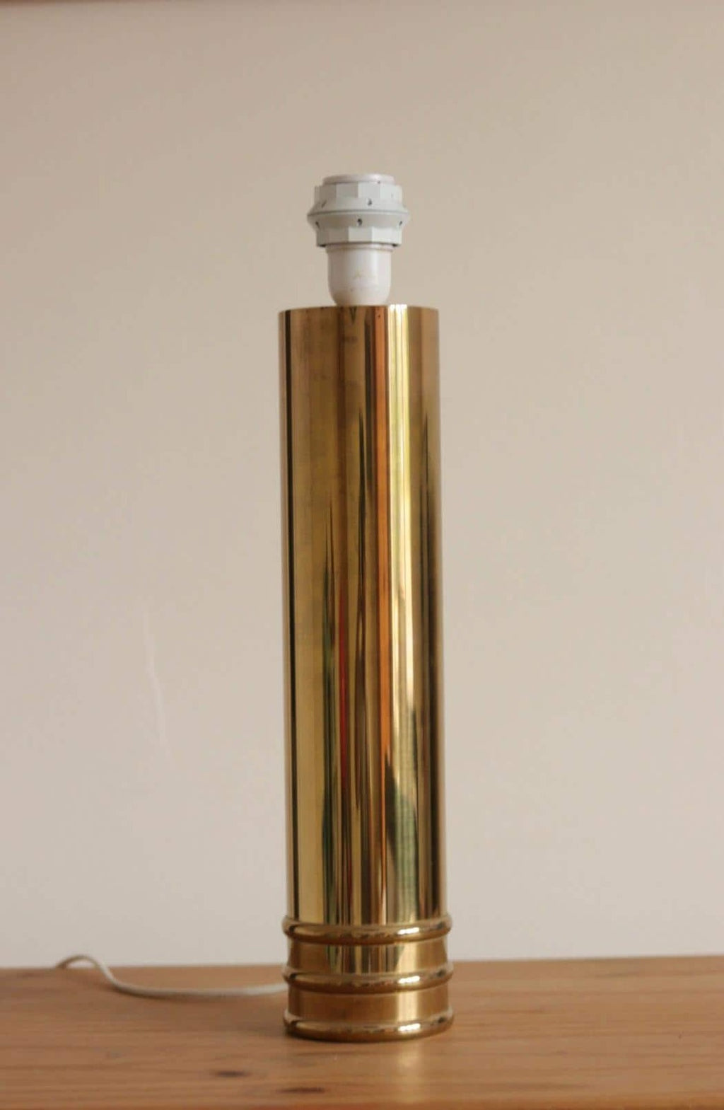 1960's Mid Century Swedish Large Brass Table Lamp by  Bergbom, Model B 010