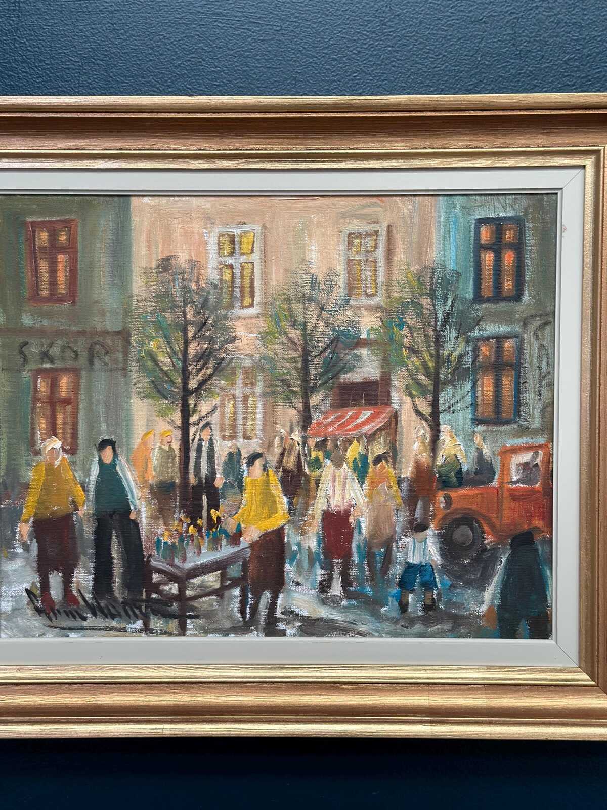 “Market Scene” by Arne Wallsten