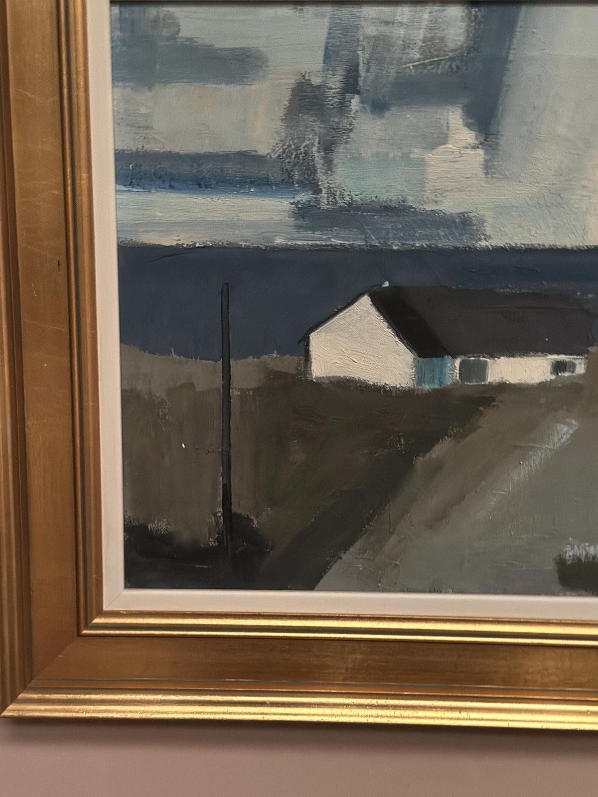 “Coastal Motif with Houses” by Egon Møldrup