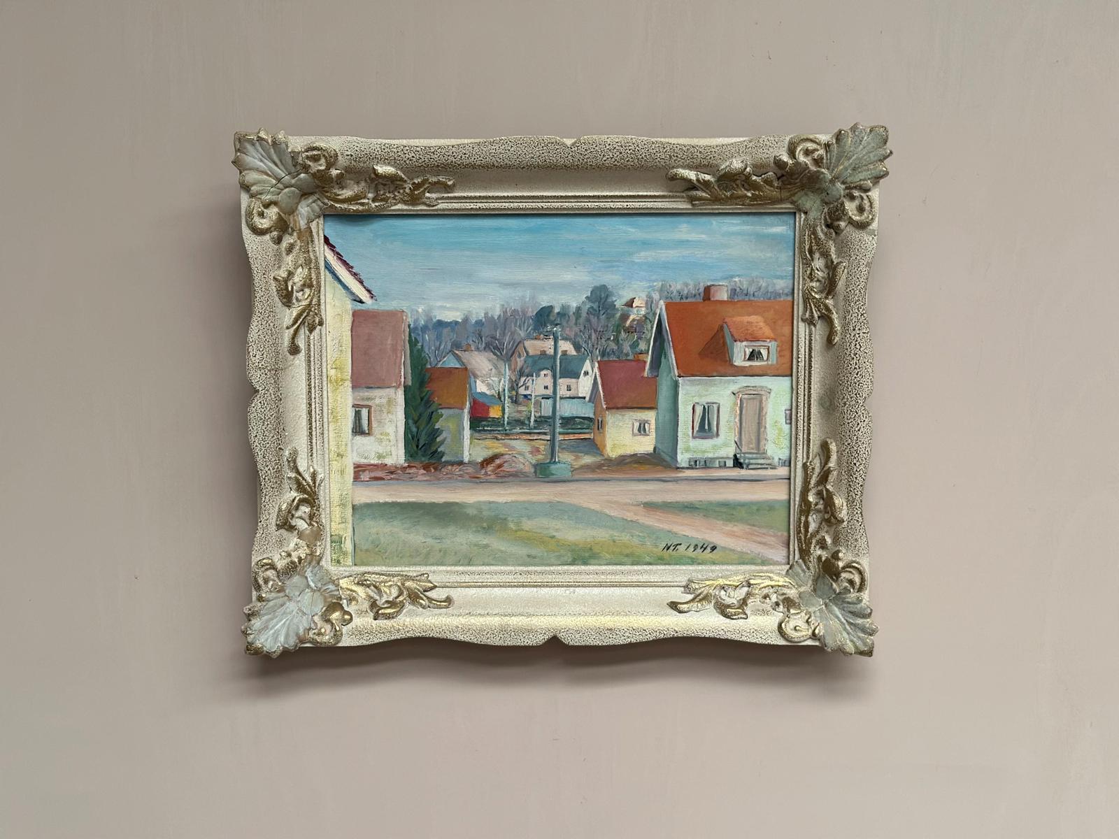 “Village Street with Houses” By N.T