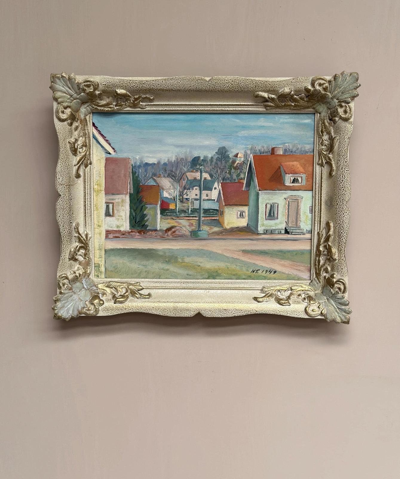 “Village Street with Houses” By N.T