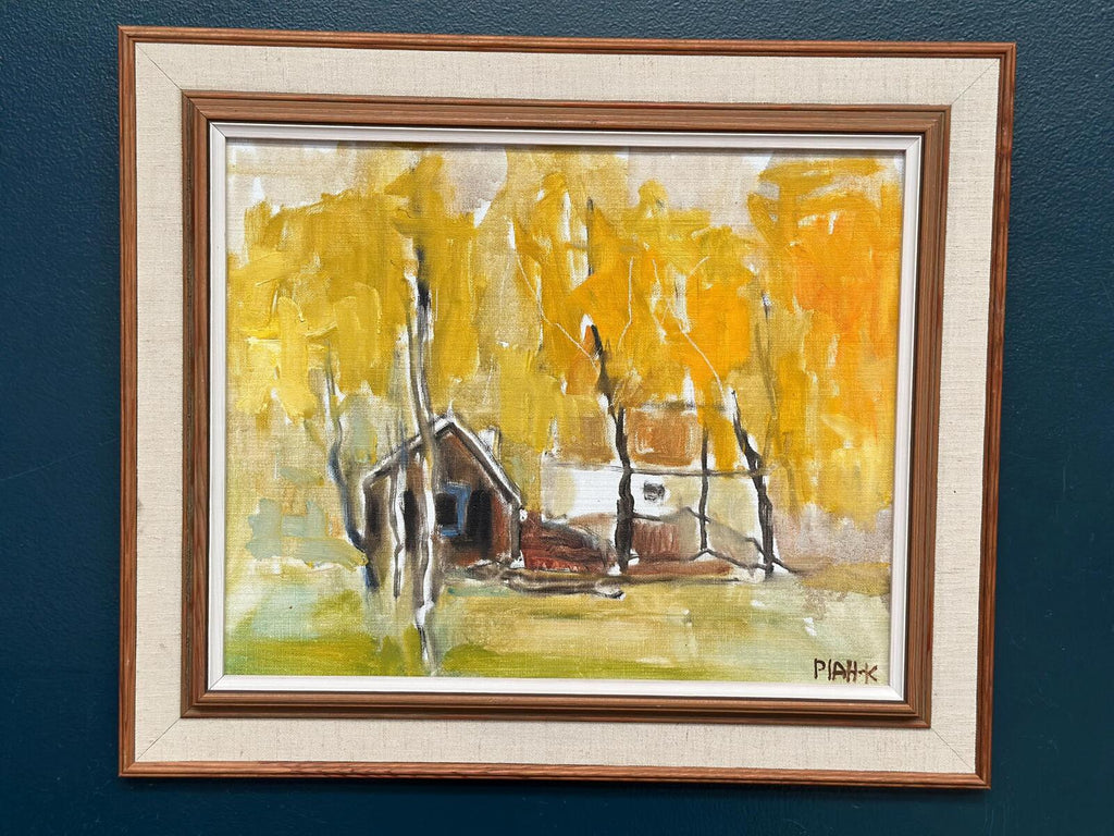 “Houses and Trees in Autumn ” by Pia H. Campbell