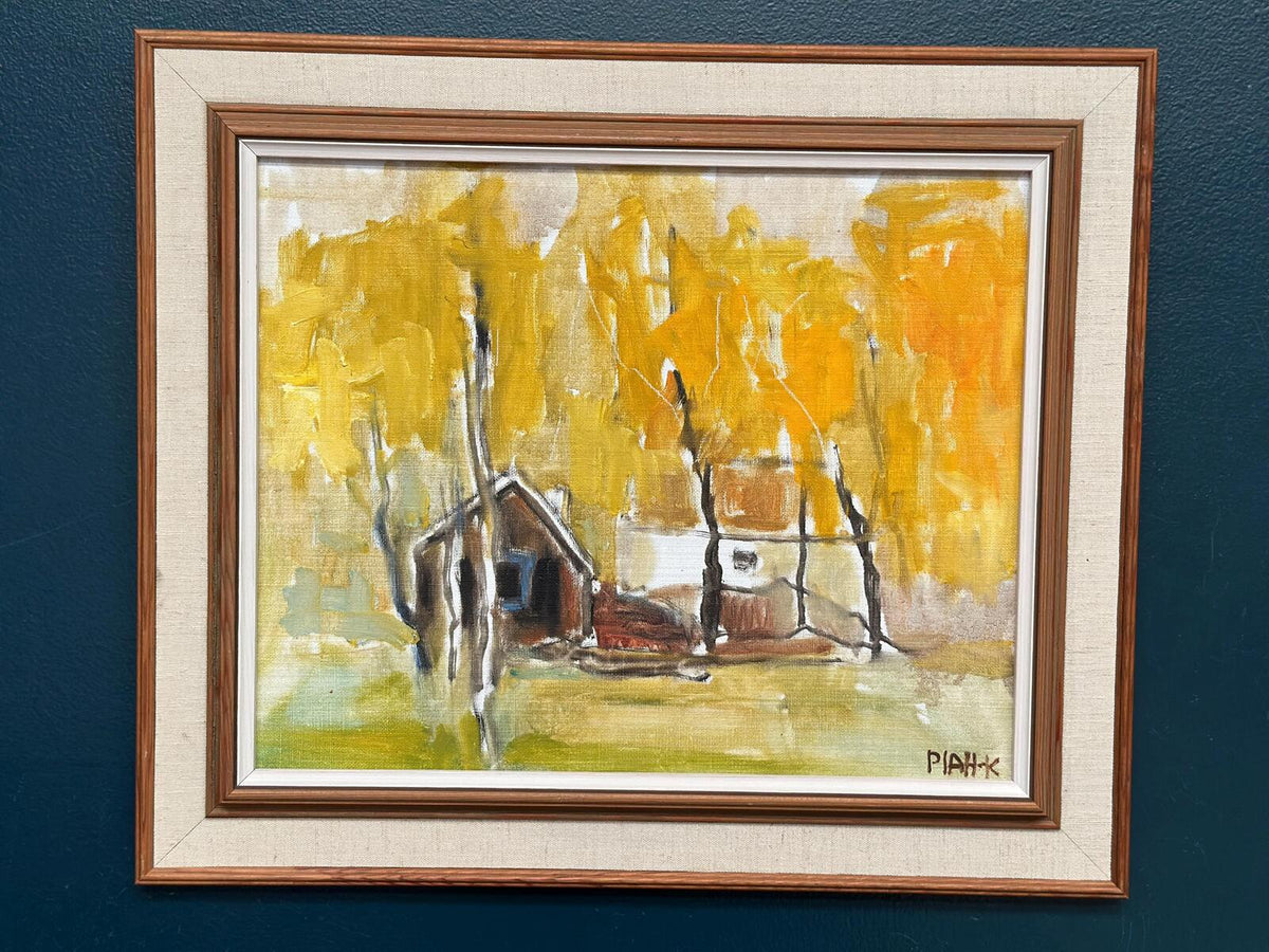 “Houses and Trees in Autumn ” by Pia H. Campbell
