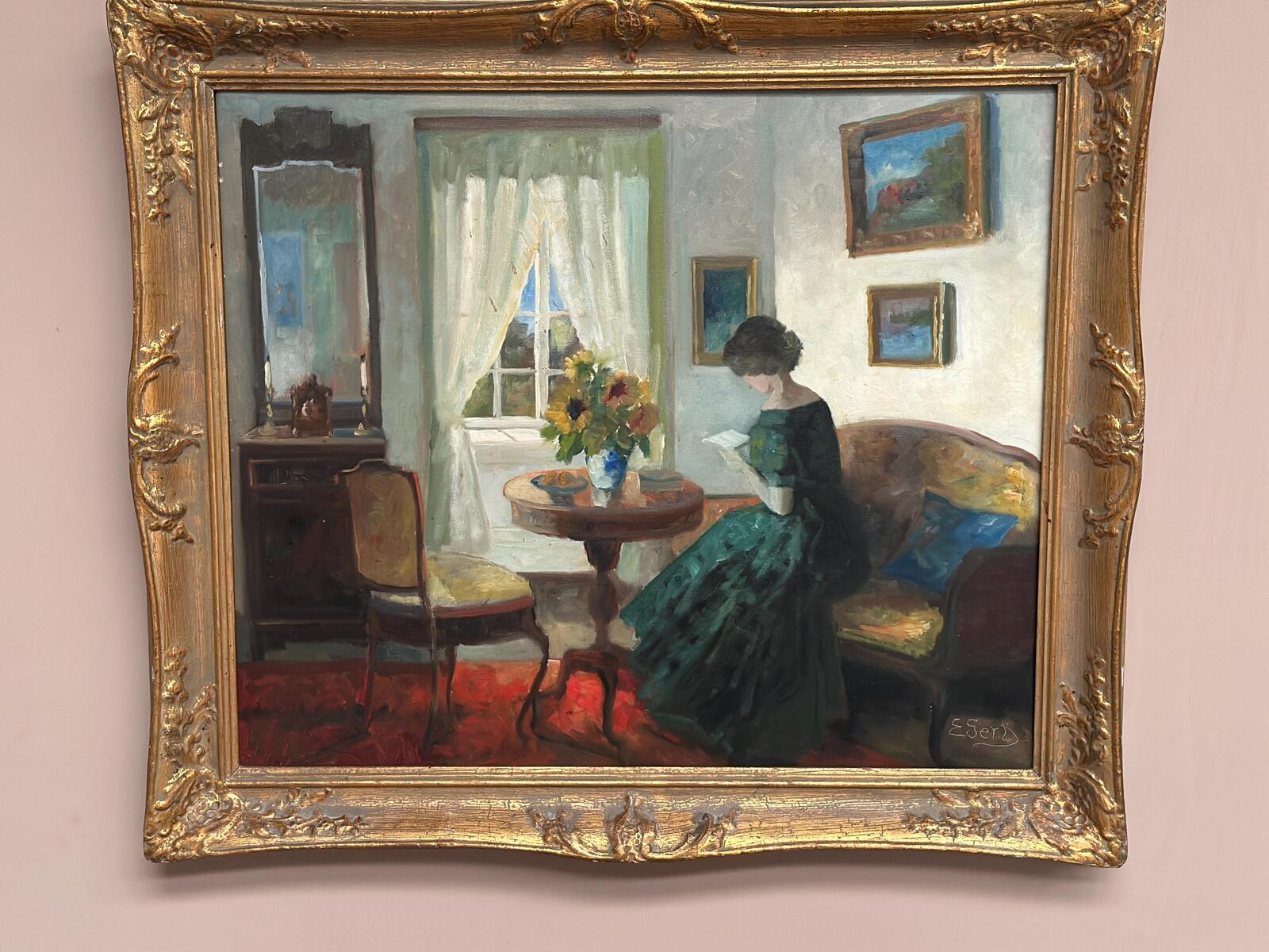 “Woman Reading” by Edith Gert
