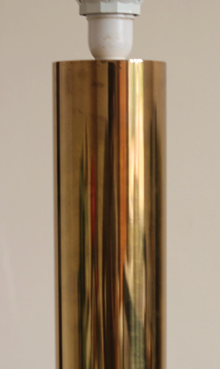 1960's Mid Century Swedish Large Brass Table Lamp by  Bergbom, Model B 010