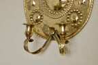 Pair Large baroque Style Mid Century Swedish Brass Sconces