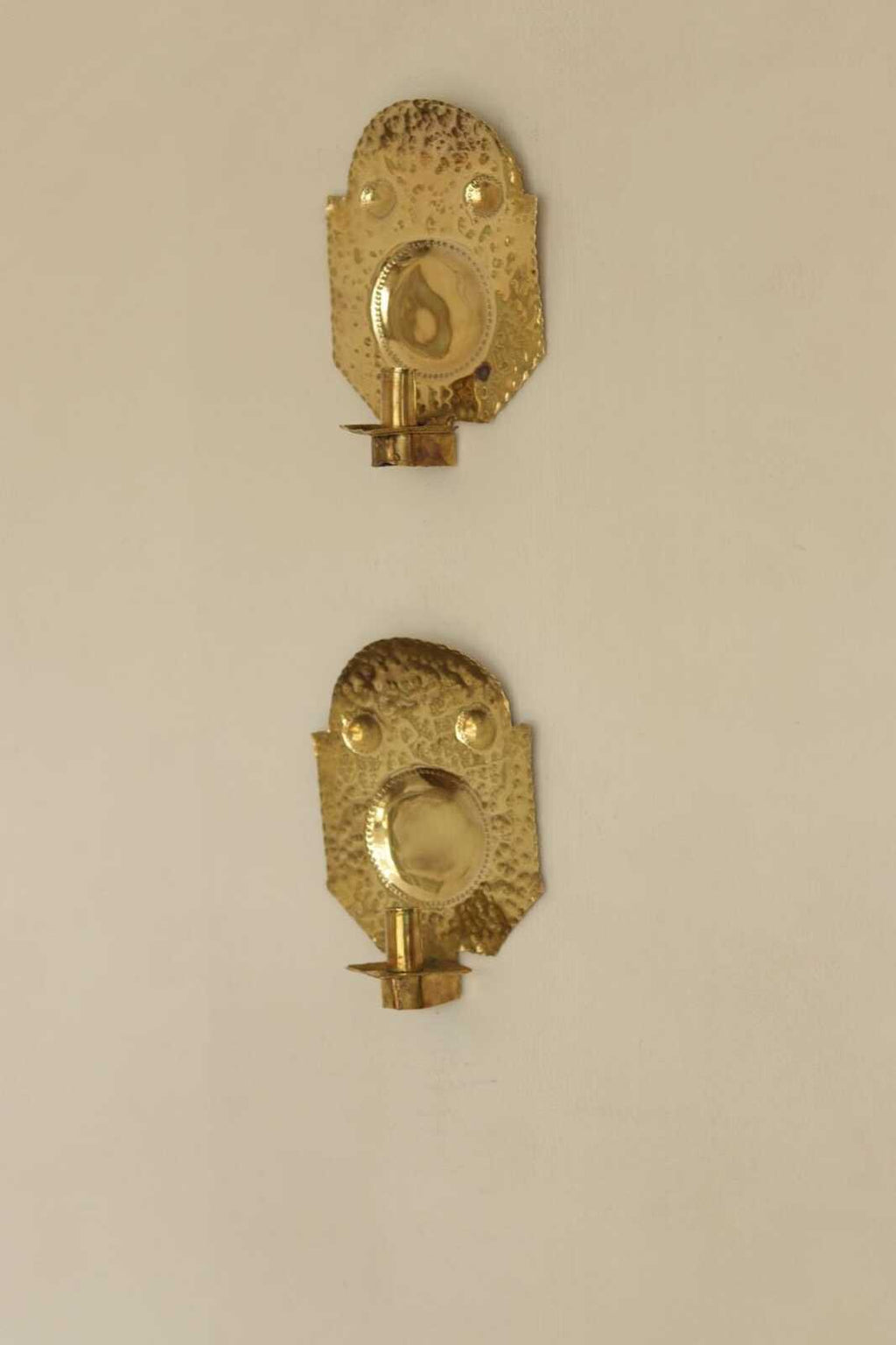 Pair Of Mid Century Swedish Brass Sconces