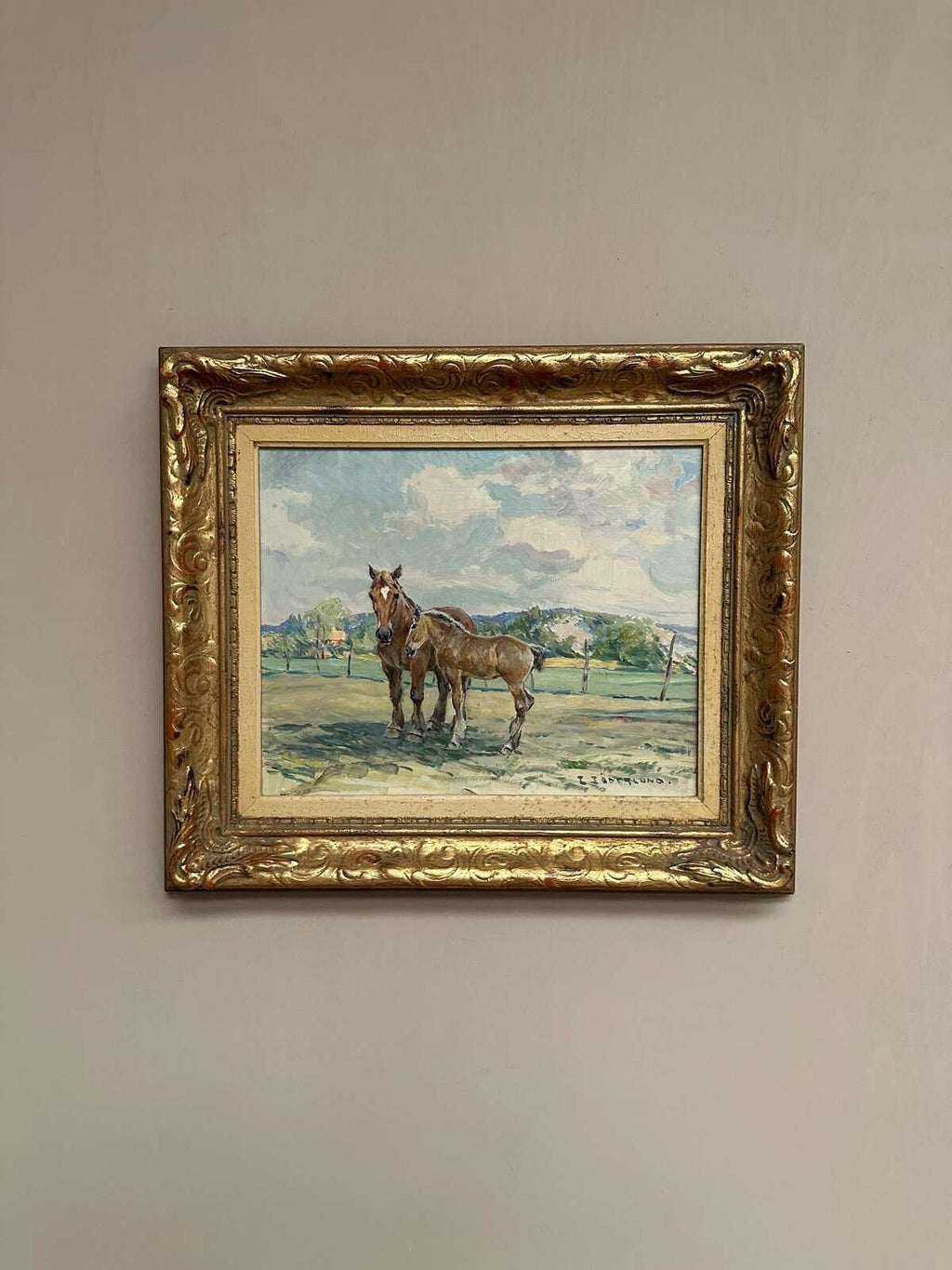 “Horses in a Pasture” by Einar Söderlund