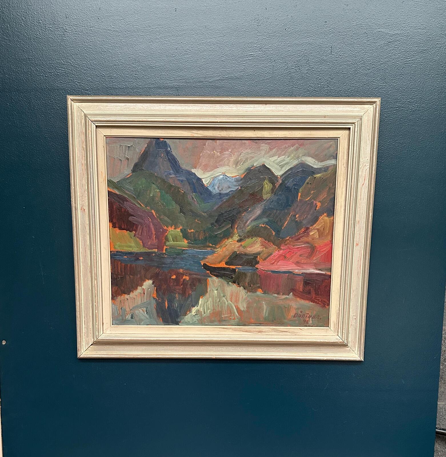 “Färgstarkt landskap” by Gustaf Börtner 1946