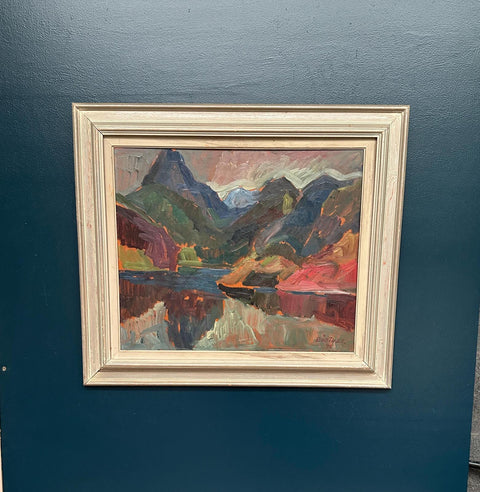 “Färgstarkt landskap” by Gustaf Börtner 1946