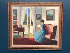 “Interior with Woman” by Edit Gert (1906–1983)