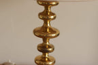 Pair of Swedish Brass Bobbin Table lamp