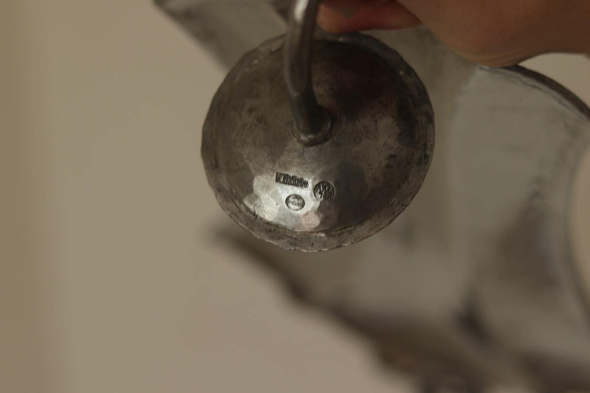 Pair Of Swedish Pewter Sconces By Karin Boström, Linköping Dated 1931