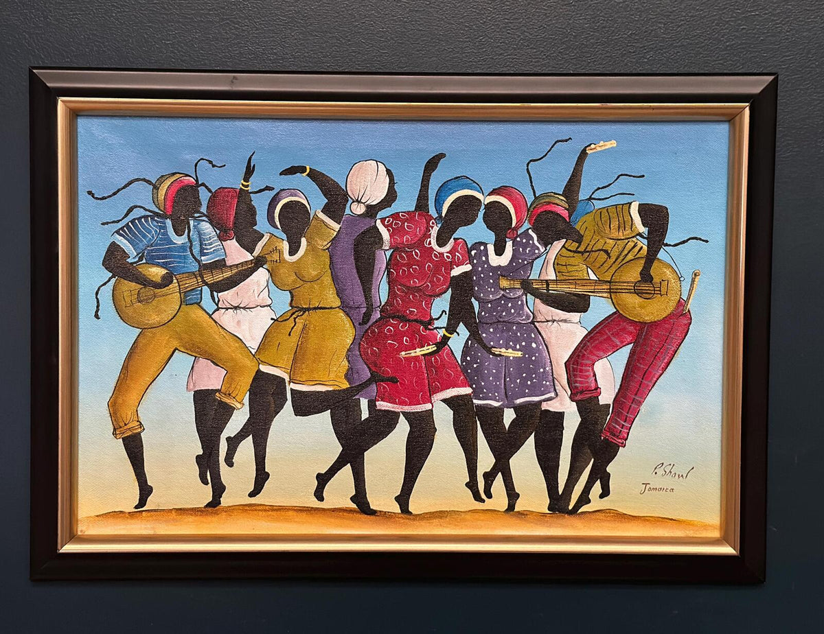 “Dancing Figures with Instruments” by R. Shaw