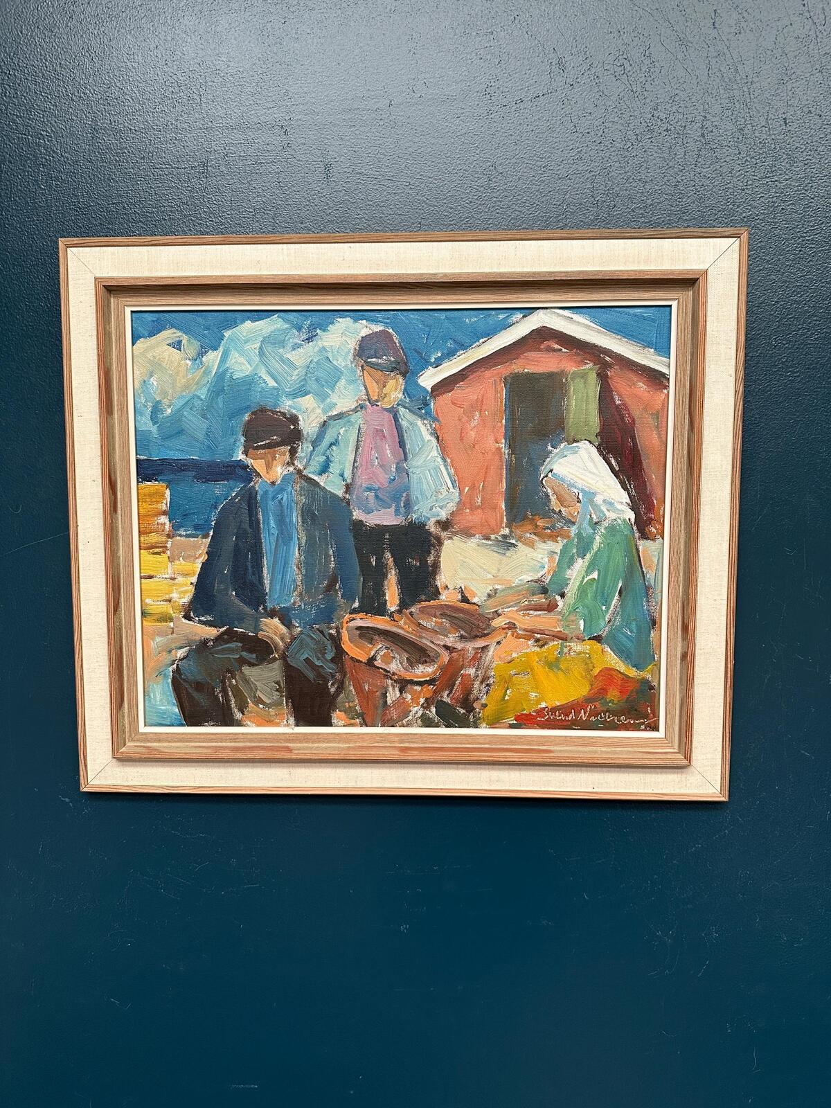 “Figures at the Fish Shed” by Svend Nielsen