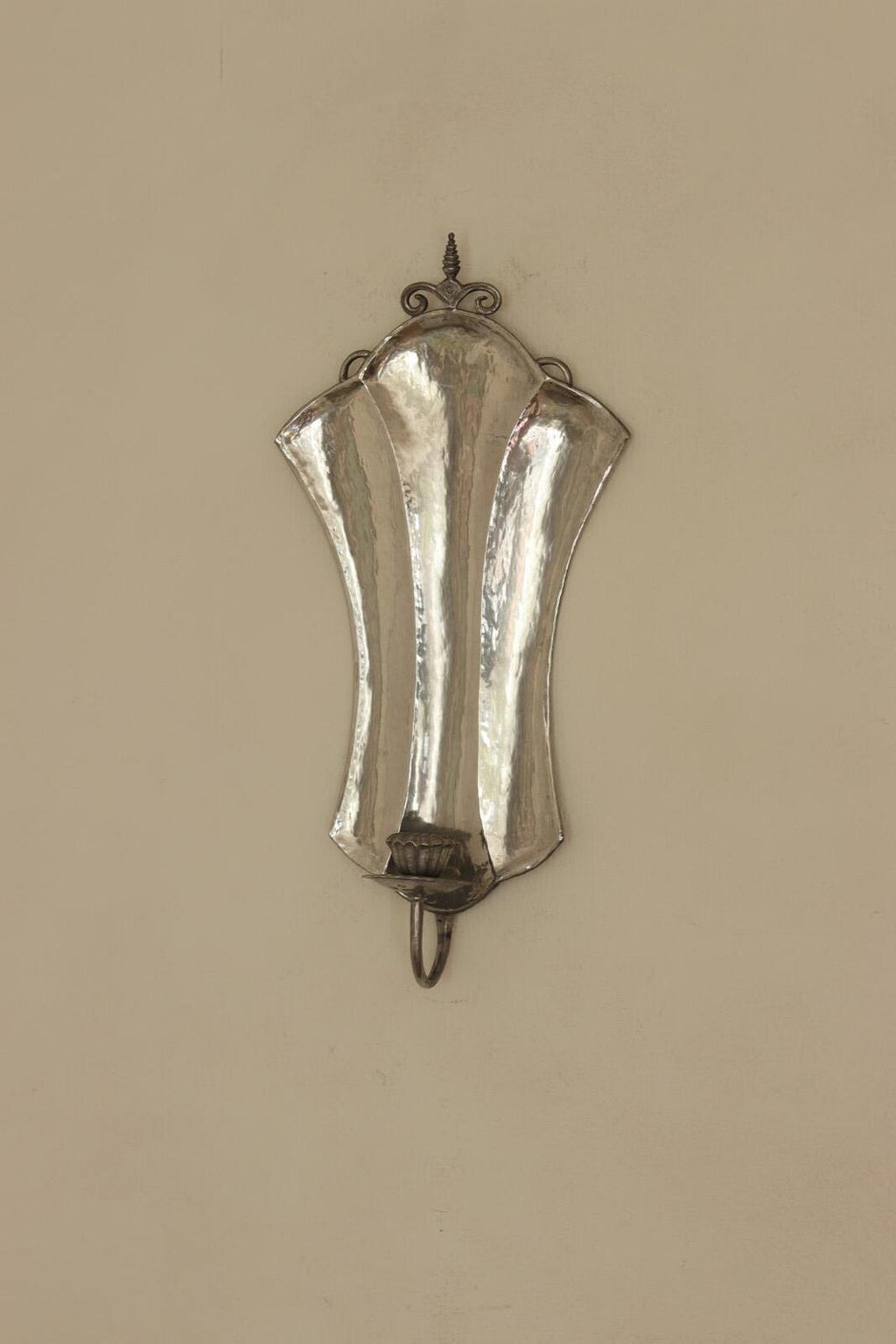 Pair Of Swedish Pewter Sconces By Karin Boström, Linköping Dated 1931