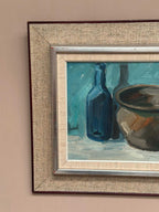 “Pot and Blue Bottle” by Viktor Rasmussen