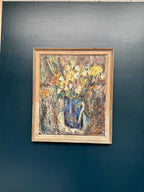 “Flowers in Blue Vase” by Sven Age