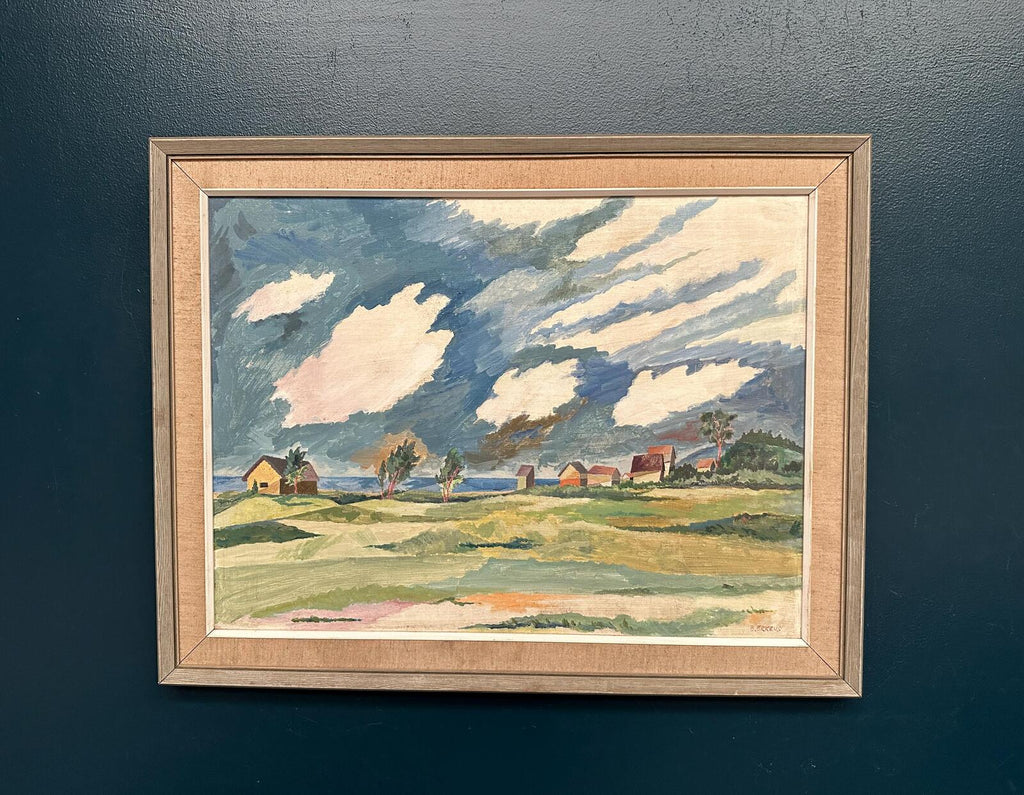 “Fiskeläge vid Skär, Fårö” by Berndt Erkéus (1908–1978)
