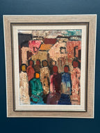 “Abstract Figures with Buildings” by Gösta Falck