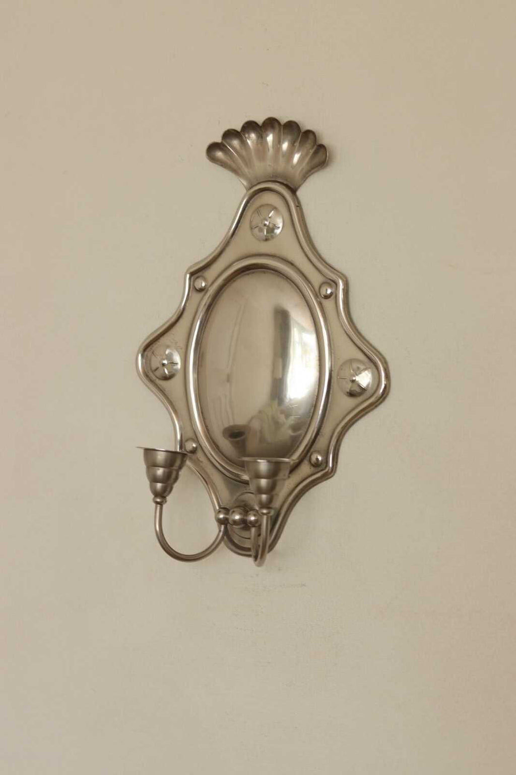 Pair Of Mid Century Swedish Pewter Sconces