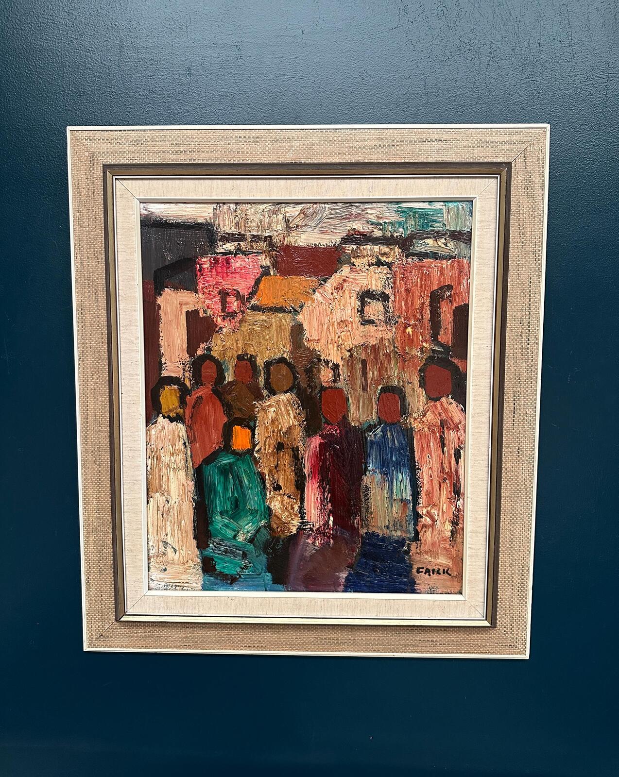 “Abstract Figures with Buildings” by Gösta Falck