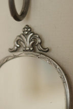 Pair of Mid Century Swedish Pewter Sconces with Mirror By Svenskt - Tenn