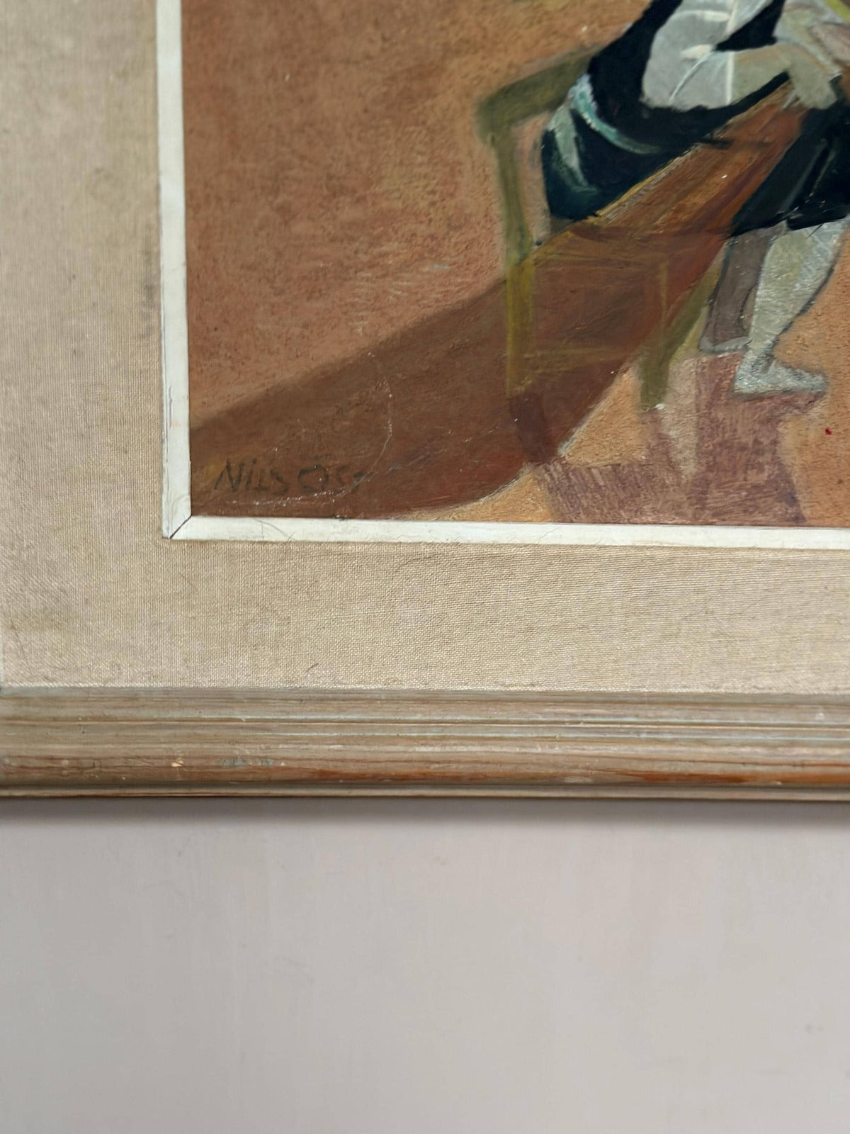 “Figure with Boats” by Nils Öst (1908–1982)