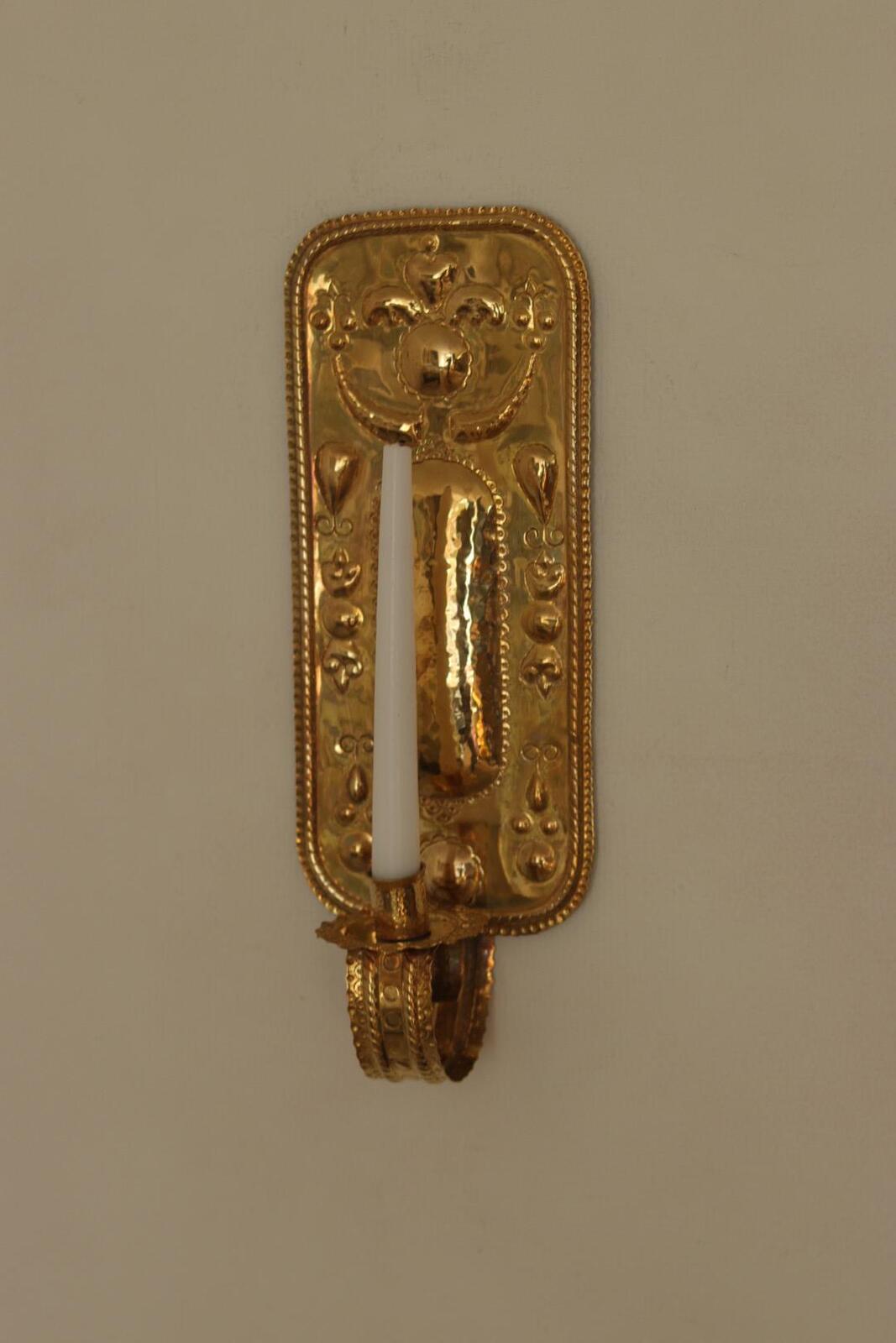 Pair Of Mid Century Swedish Brass Sconces