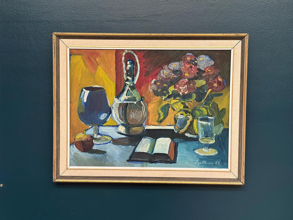 “Book and Flowers” by Eyvind Olesen
