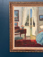 “Interior with Woman” by Edit Gert (1906–1983)