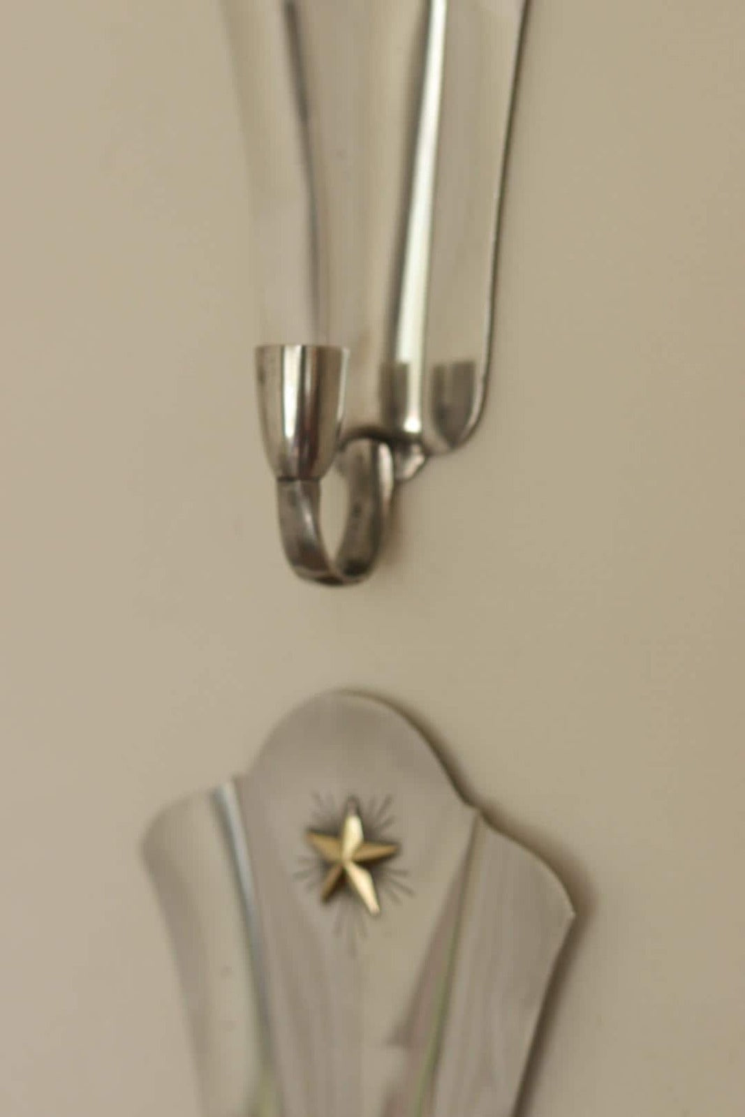 Pair Of Mid Century Swedish Pewter Sconces