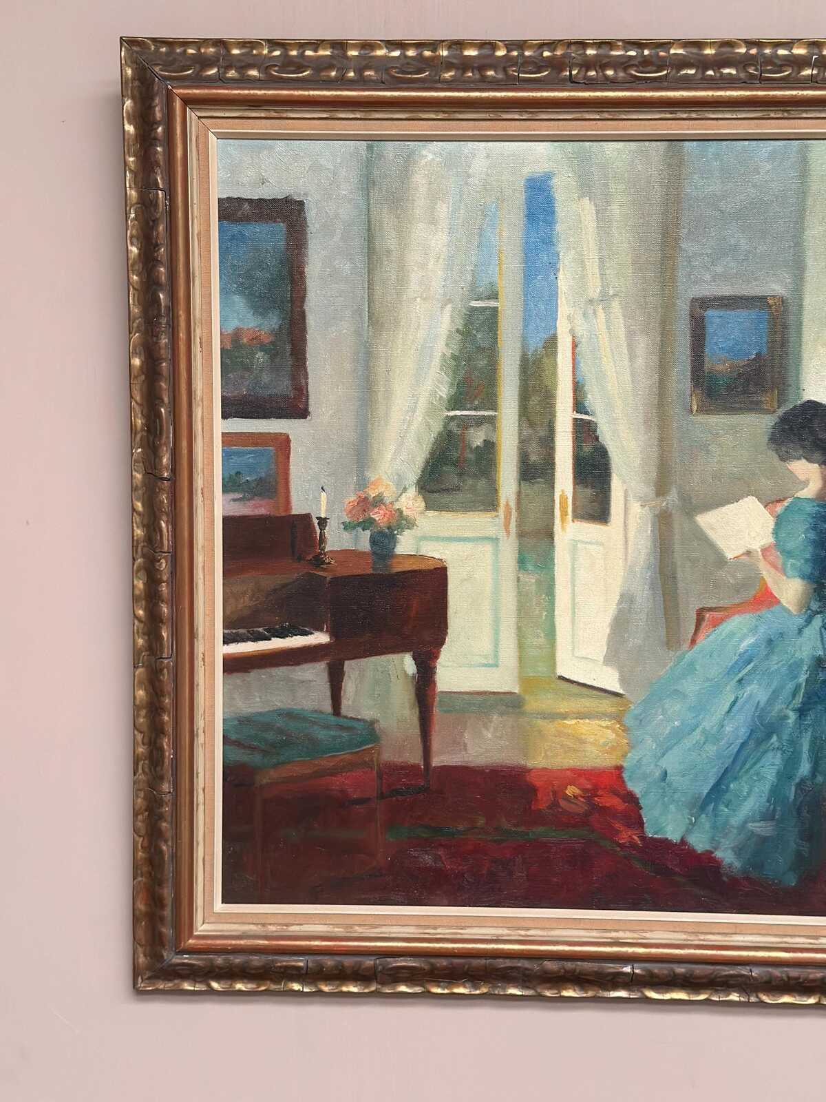 “Interior with Woman” by Edit Gert (1906–1983)