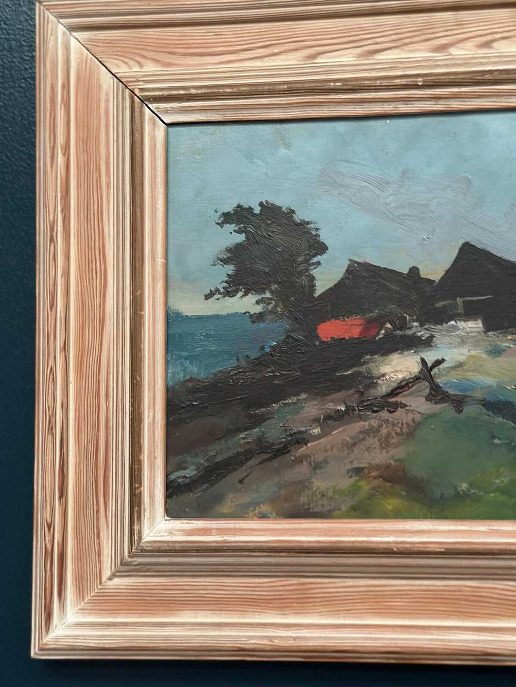 “Coastal Landscape with Cottage” by Arne Aspelin (1911–1990)