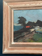 “Coastal Landscape with Cottage” by Arne Aspelin (1911–1990)
