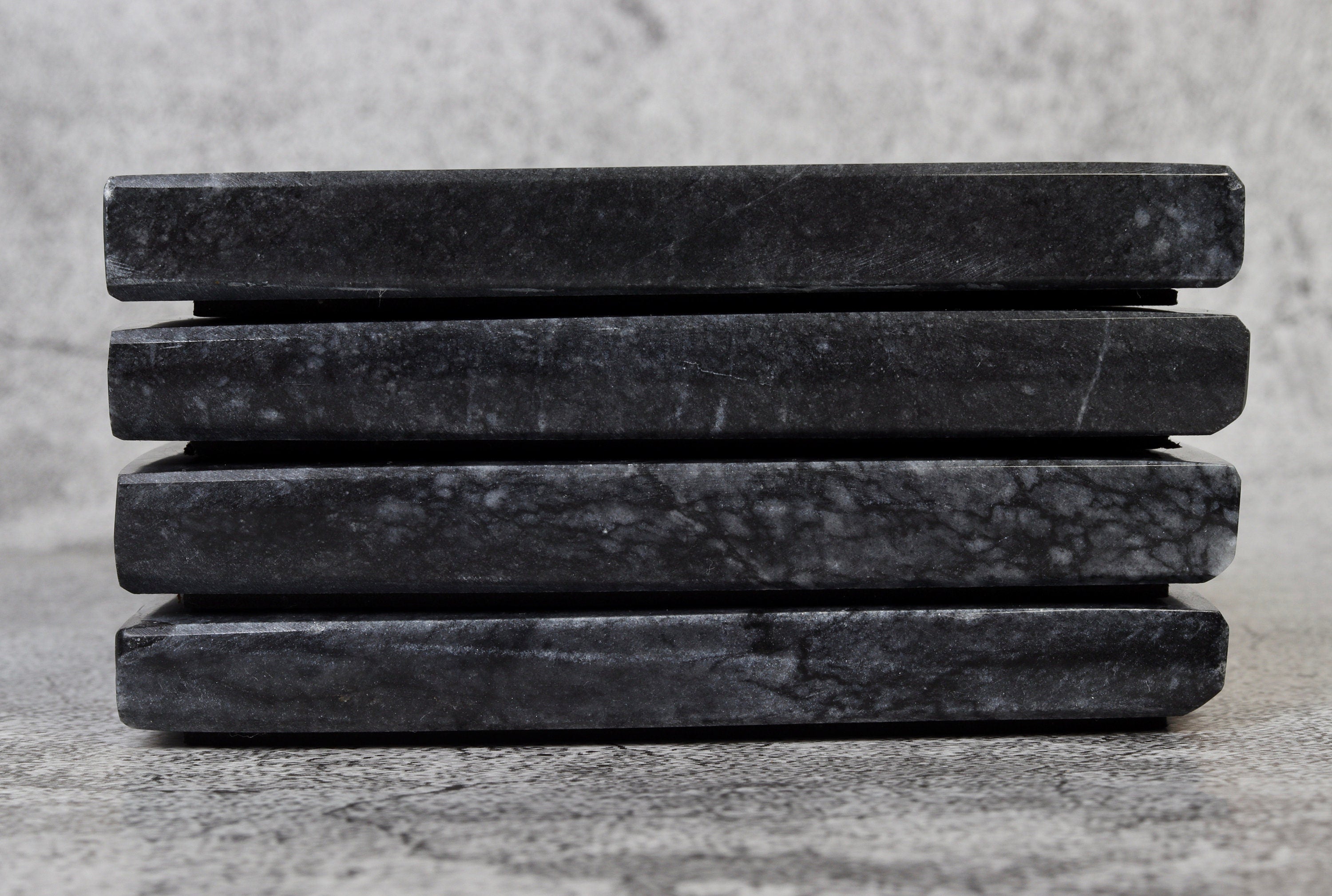 Set of 4 - Madeji Black Square Marble Coasters