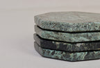 Set of 4 - Angelo Indian Green Chunky Octagonal Marble Coasters